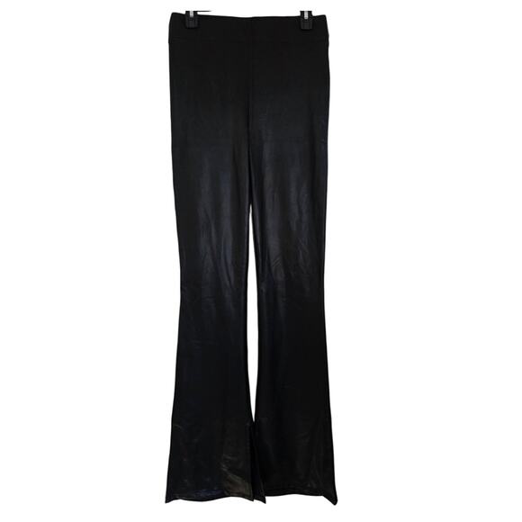 Show Me Your Mumu Nashville Pull On Flare Black Faux Leather High Rise Pants - Picture 2 of 11